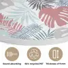 Monstera - Pastel - Bladeren - Tropical Akoestische PET Vilt - Rond klein -closeup_NL