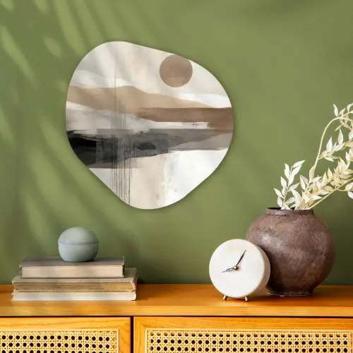 Minimalistisch - Landschap - Dimensie Wandcirkel Organisch Forex 3mm klein -sfeer2