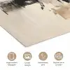 Penseelstreken - Ruw - Abstract - Beige poster papier klein -closeup_NL