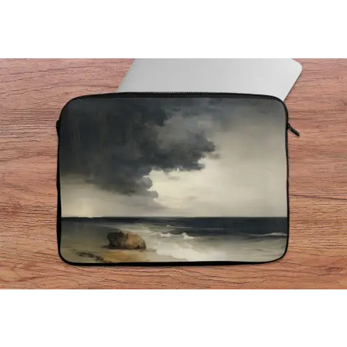 Kust - Golven - Rots - Storm laptophoes neopreen klein -tafel