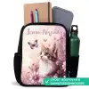 Kitten - Vlinders - Paars - Bloemen Rugzak - Zwart middel -inhoud_NL