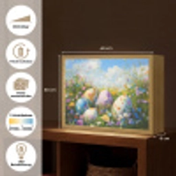 Grasveld - Eieren - Bloemen Light Box met batterij (Wandlamp) middel -USP_websiteoverzichtDE