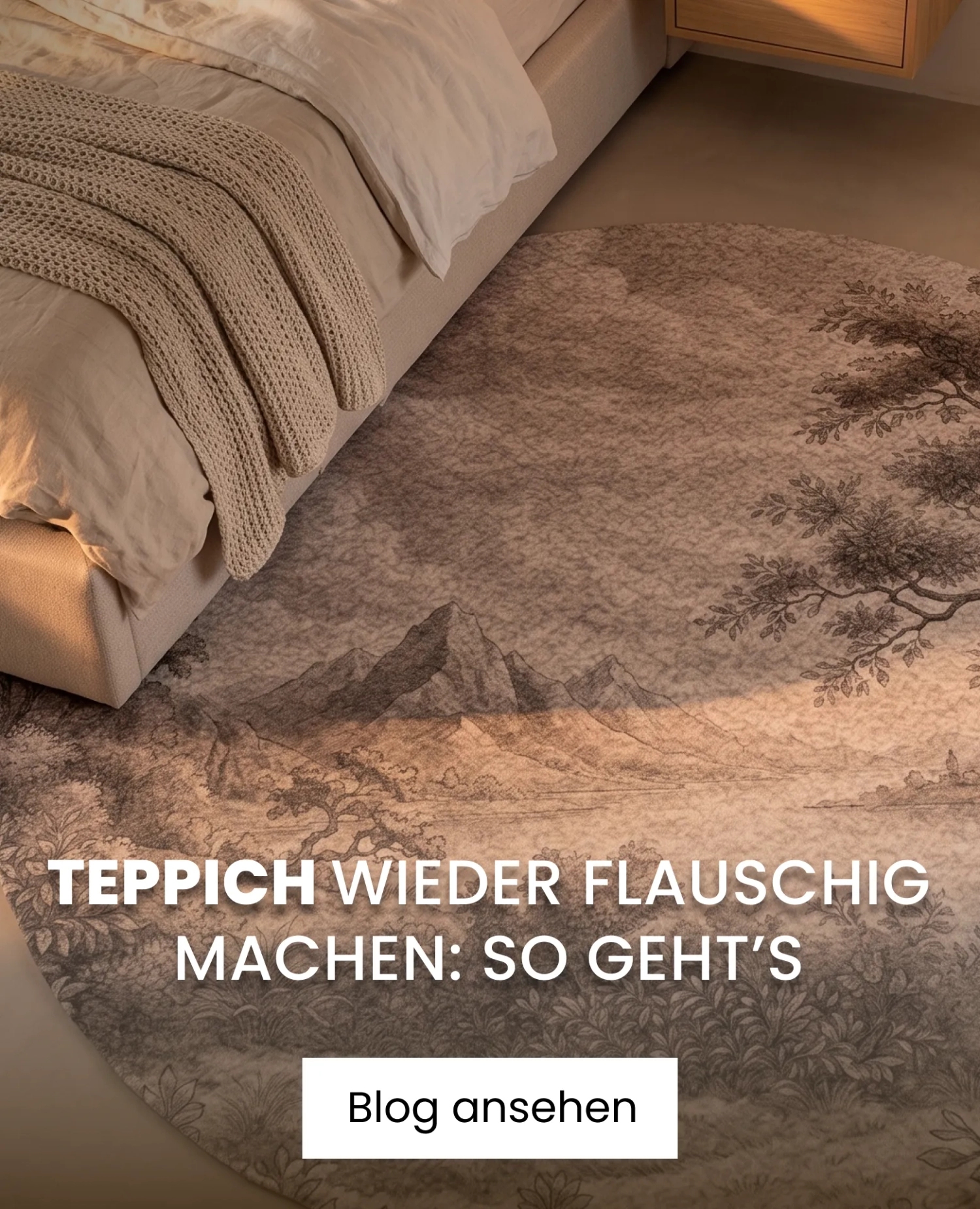 beige teppich im schlafzimmer
