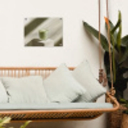 Matcha - Glas - Groen - Minimalistisch tuinposter los doek klein -sfeer7