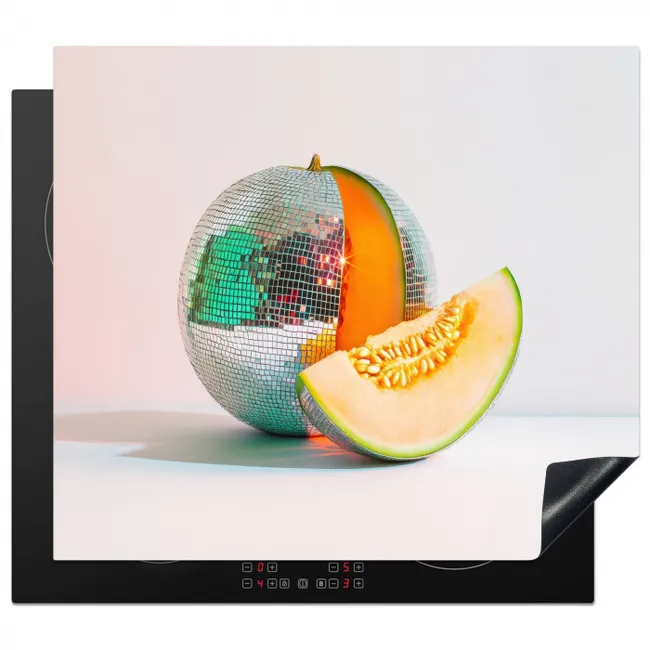 Disco - Discobal - Meloen - Pastel Inductie beschermer vinyl 3mm middel -3d