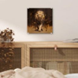 Leeuw - Geschilderd - Abstract - Goud plexiglas 5mm klein -sfeer4