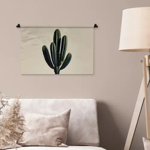 Cactus - Subtiel - Groen Wandkleed katoen klein -sfeer4