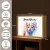 Kat - Portret - Kleuren - Verf - Wit Light Box met batterij (Wandlamp kind) middel -USP_websiteoverzichtNL