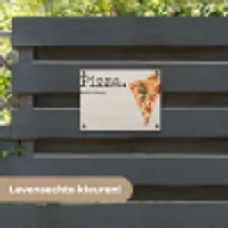 Pizza - Kaas - Pepperoni tuinposter los doek klein -sfeer3