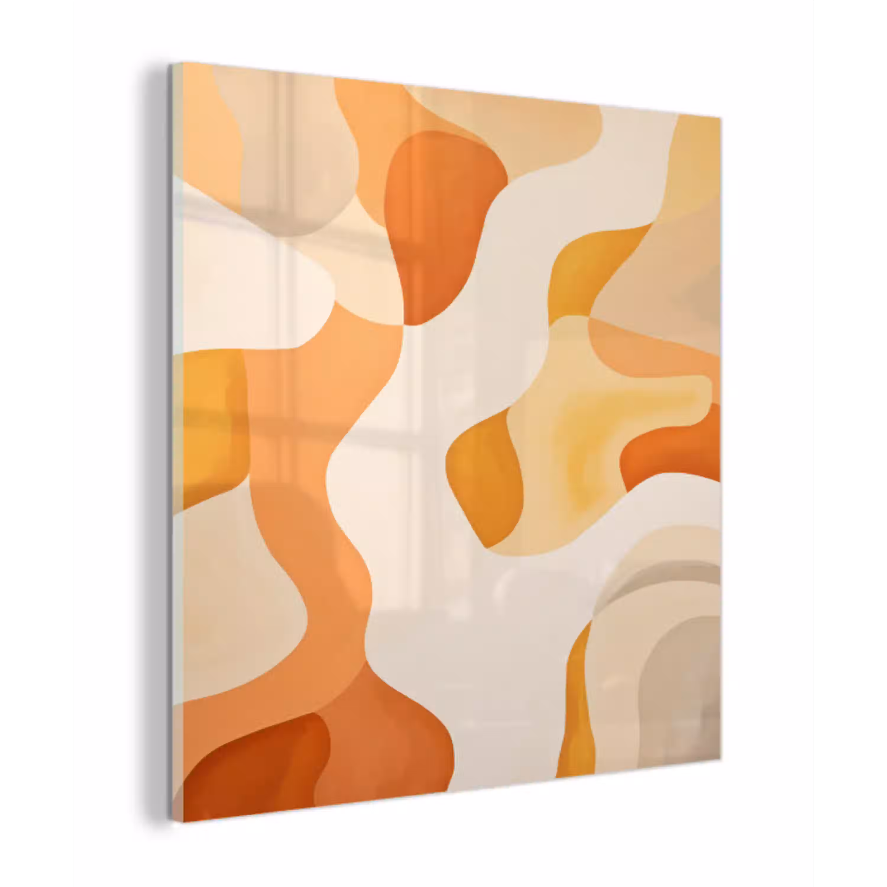 Oranje - Abstract - Kunst plexiglas 5mm klein -z3d