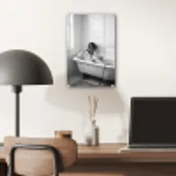 Bad - Vrouw - Zwart - Wit plexiglas 5mm klein -sfeer6