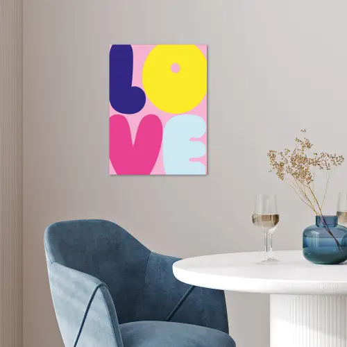 Love - Valentijn - Kleurrijk poster papier klein -sfeer3