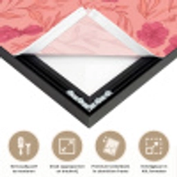 Weidebloemen - Romantisch - Roze Textielframe zwart klein 947 -USP_feed_closeupNL