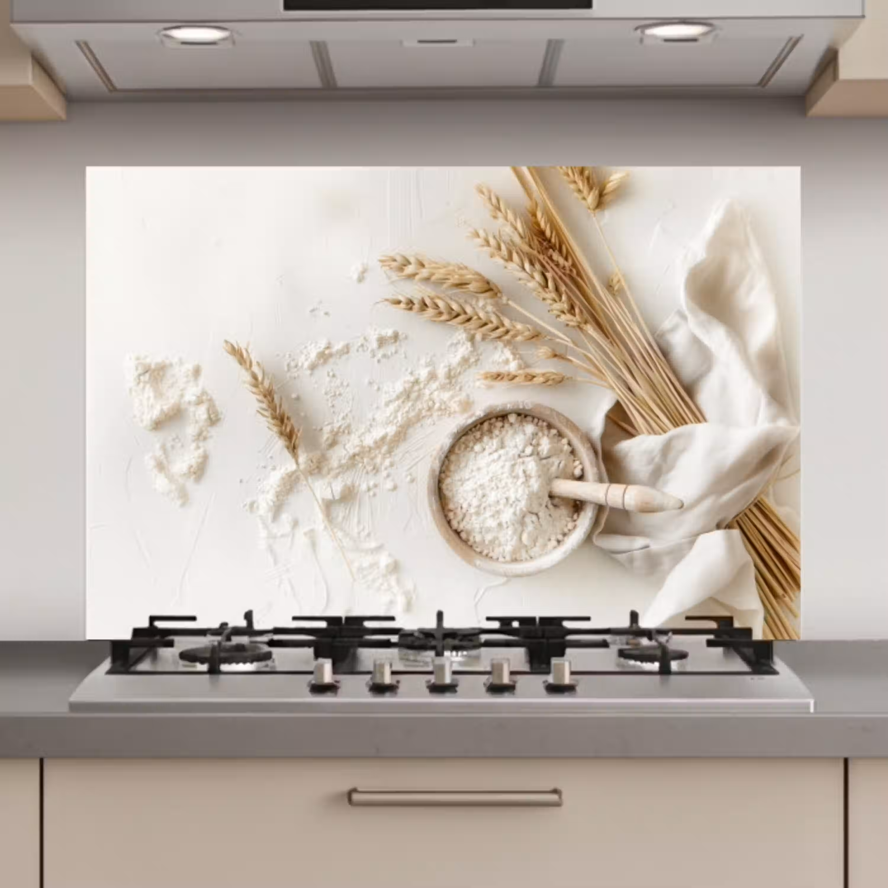 Bloem - Hout - Tarwe keuken achterwand spatscherm klein -3d_website