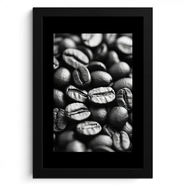 Koffiebonen - Zwart - Vintage KitchenYeah - Keuken - Fotolijst klein -3d