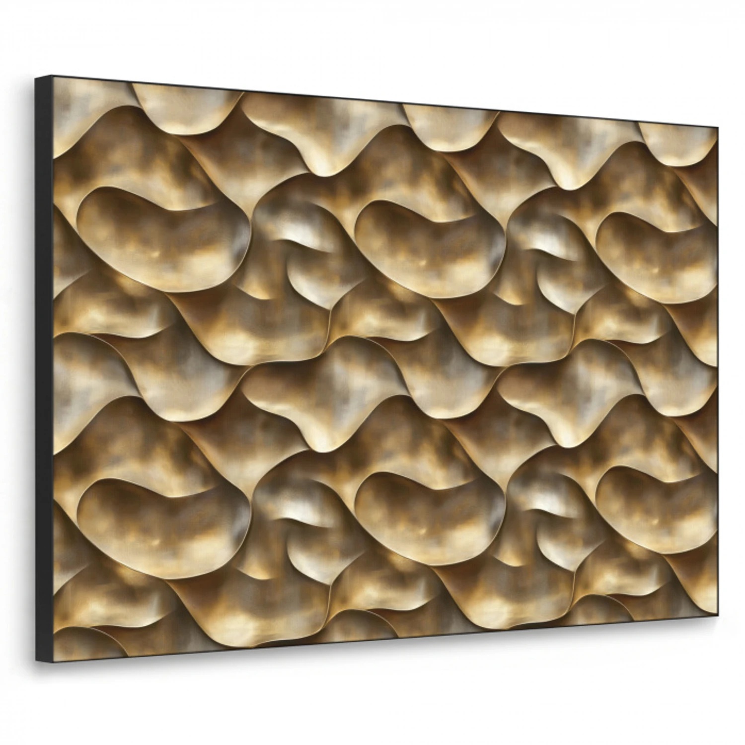 Abstract - Antiek - Goud Textielframe zwart klein 947 -3d