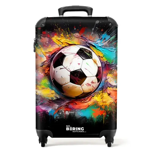 Verfklodder Voetbal Koffer - NBS - Handbagage middel -productfoto_recht