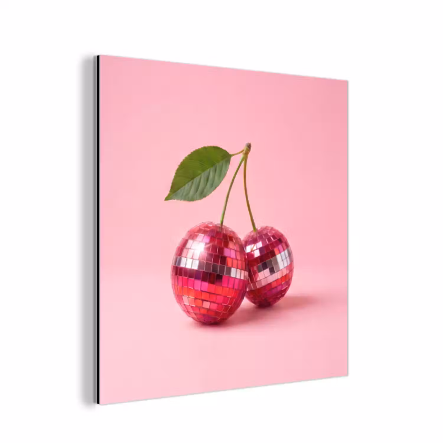 Aluminium schilderij - Disco - Kersen - Roze