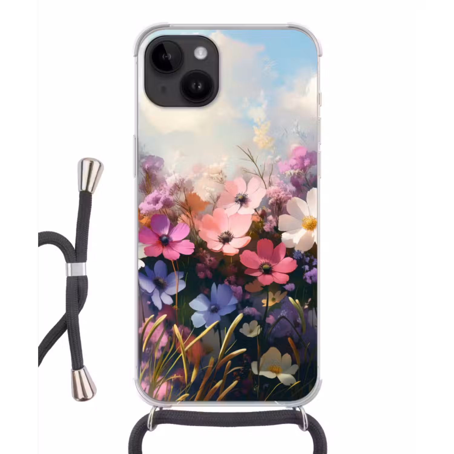 Telefoonhoesje crossbody - Bloemen - Kleurrijk - Bloei