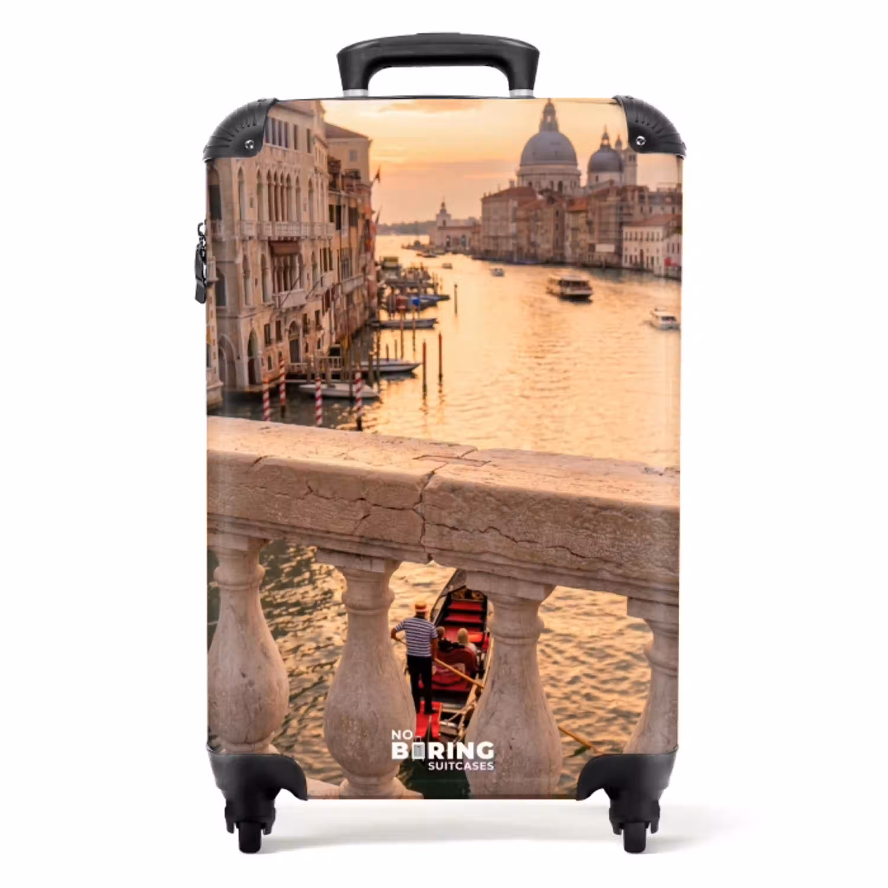 Stad - Venetië - Kanaal - Zonsopgang - Architectuur - Goud NBS - Handbagage koffer - Volwassenen Unisex middel -productfoto_recht