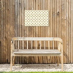 Symmetrisch - Motief - Beige Tuinposter op houten frame 2 cm dik klein 845 -sfeer4