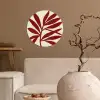 Tak - Bladeren - Rood Wandcirkel behangsticker klein -sfeer1
