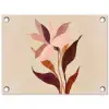 Bloemen - Blaadjes - Minimalistisch - Roze tuinposter los doek klein -3d