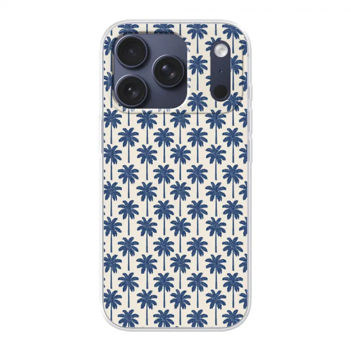 Symmetrisch - Palm - Blauw Telefoonhoesje iPhone 17 Pro klein 878 -3d