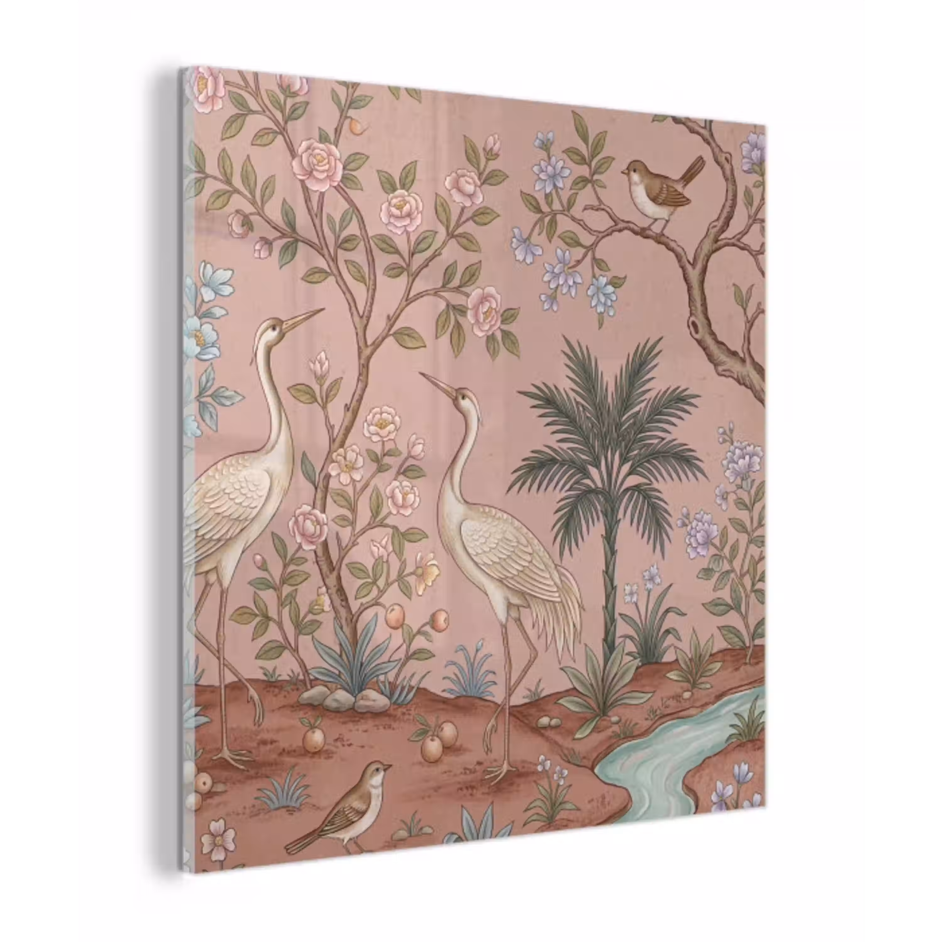 Nostalgisch - Reigers - Roze plexiglas 5mm klein -z3d