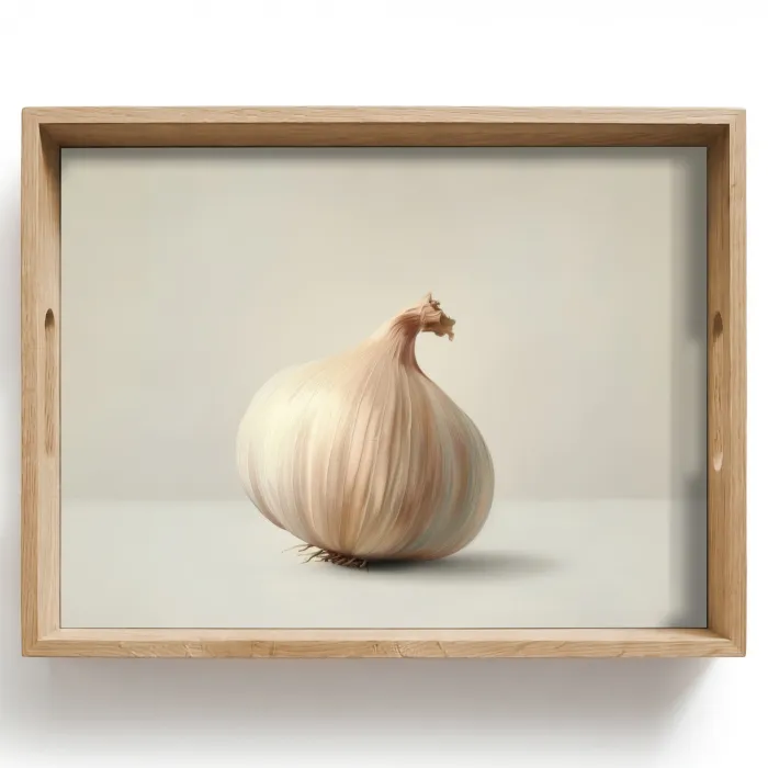 Knoflook - Natuurlijk - Beige Dienblad Rechthoek middel -z3d_shopping