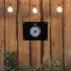 Kompas - Delfts blauw - Zwart tuinposter los doek klein -sfeer1