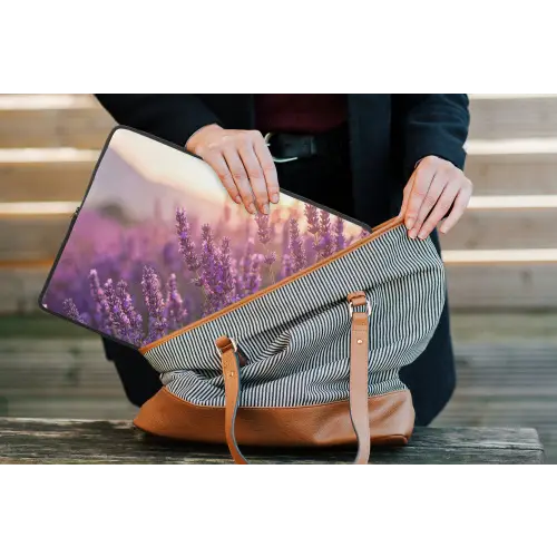 Lavendel - Paars - Zonlicht laptophoes neopreen klein -tas