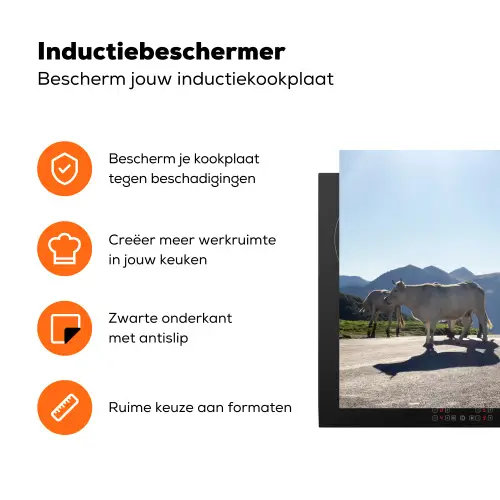 Schotse hooglander - Licht - Berg - Natuur Inductie beschermer vinyl 3mm klein -zzzzzzz-td-ups