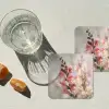 Bloem - Leeuwenbek - Roze - Stengel onderzetter kurk middel -sfeer4