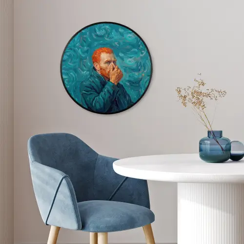 Portret - Klassiek - Blauw Fotolijst rond zonder passe partout klein -sfeer2