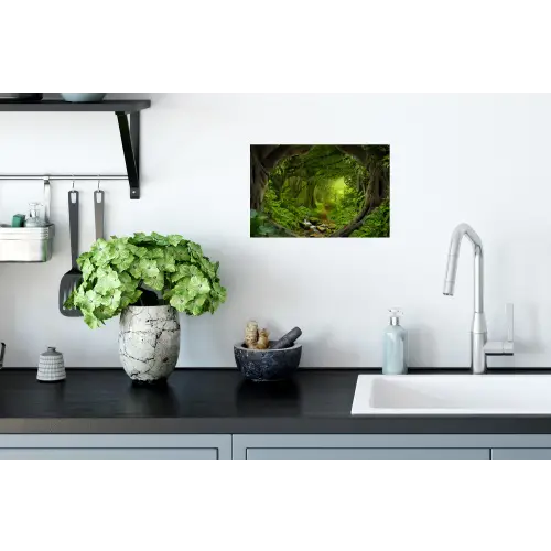 Jungle - Groen - Natuur - Tropisch - Planten Muursticker klein -keuken