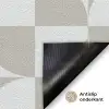 Lichtgrijs - Wit - Vierkant - Rond Deurmat klein 898 -antislip_NL