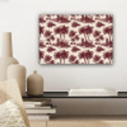 Tropisch - Geometrisch - Bordeauxrood canvas 2cm klein 34 -sfeer6