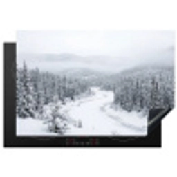 Rivier - Bevroren - Landschap - Winter Inductie beschermer vinyl 3mm klein -3d