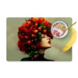 Vrouw - Appels - Rood - Bladeren Placemat vinyl groot -zzzproduct_Kitchenyeah-website