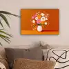 Vaas - Bloemen - Oranje canvas 2cm klein -sfeer1