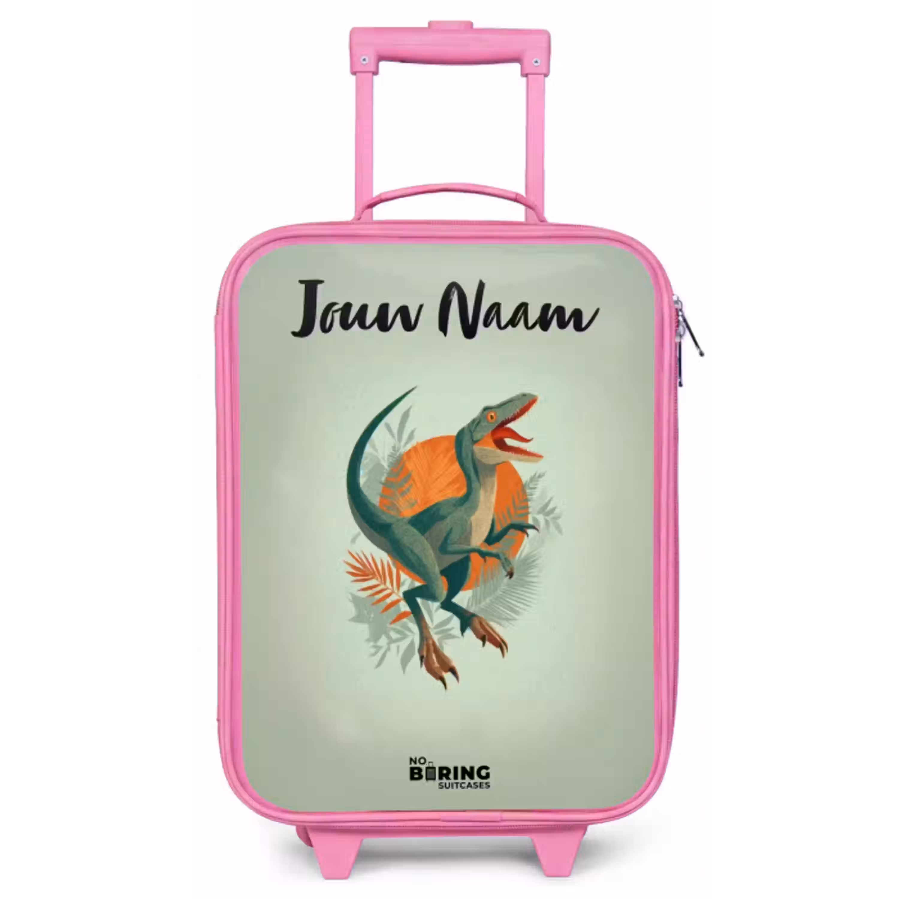 Dier - Dino - Natuur Kinderkoffer - Roze klein -zz3dotto