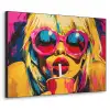 Zonnebril - Roze - Vrouw - Rietje Textielframe zwart klein -3d
