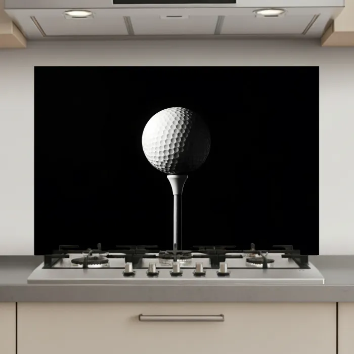 Golfbal - Minimalistisch - Wit keuken achterwand spatscherm klein -3d_website
