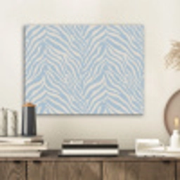 Zebra - Motief - Blauw - Wit PET vilt klein 837 -sfeer1