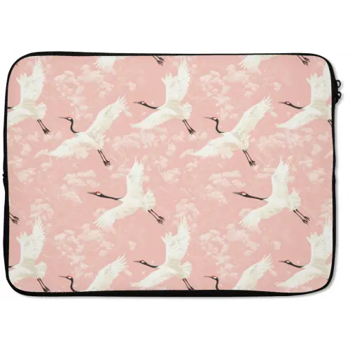 Kraanvogels - Bloesem - Roze laptophoes neopreen klein 279 -zkaufland3dotto