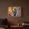 Olifant - Kunst - Dieren Light Box met batterij (Wandlamp) middel -sfeer4