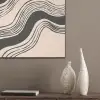 Golven - Zwart - Zandkleur PET vilt klein -sfeer6_closeup