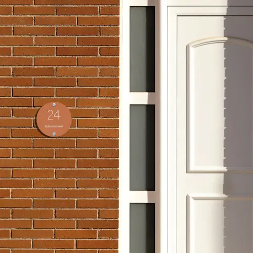Terracotta - Klassiek Naambord Rond klein -sfeer3-rond-XS