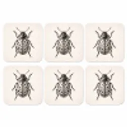 Kever - Insect - Vintage onderzetter kurk middel -3d